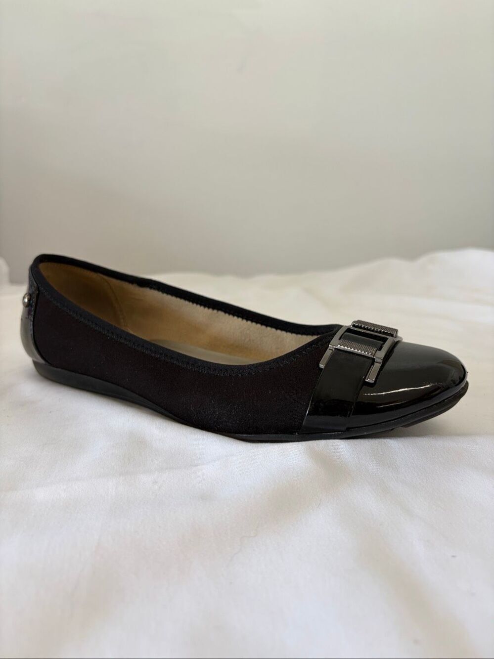 Anne Klein Sport AK7 Abandoned Black Flat Women’s Size 8.5 WORN ONCE